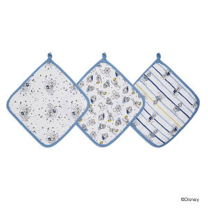 ディズニー ループ付きタオル 3枚 セット ガーゼ モスリン コットン 100% エイデンアンドアネイ 沐浴 タオル 赤ちゃん ベビー 新生児 ミッキーマウス aden+anais essentials ミッキースターゲイザー