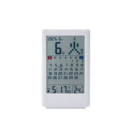 ADESSO(アデッソ) 革風 マンスリー カレンダー　2026 時計 DCC-365 電波時計 デスク 六曜 温度 おしゃれデジタル 卓上 時計 電子 万年 バックライト 電波時計小型 電波 コンパクト ADESSO 大画面 プレゼント ギフト おすすめ
