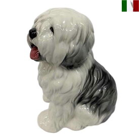ボブテール 置物 イタリア インテリア オブジェ 犬 陶器 クラシック
