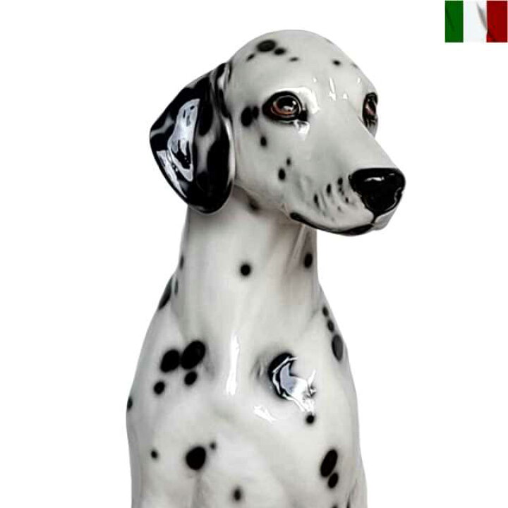 楽天市場】ダルメシアン 置物 犬 陶器 クラシック イタリア インテリア 