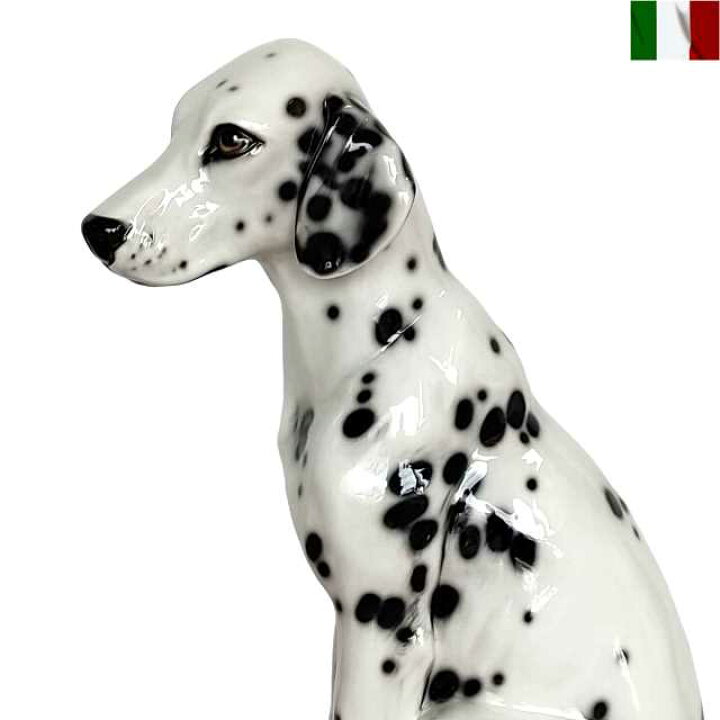 楽天市場】ダルメシアン 置物 犬 陶器 クラシック イタリア インテリア