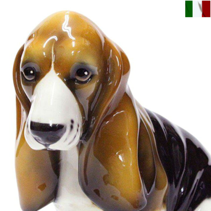 楽天市場】バセットハウンド 置物 犬 イタリア インテリア オブジェ 