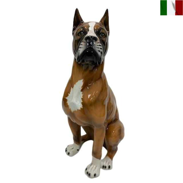 楽天市場】ボクサー 置物 犬 陶器 イタリア インテリア オブジェ 