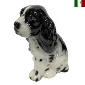 コッカスパニエル 置物 犬 陶器 クラシック イタリア インテリア オブジェ