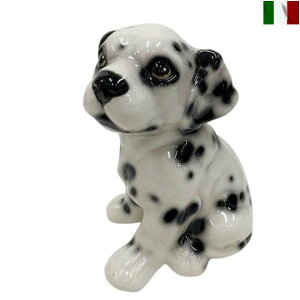 ダルメシアン 置物 仔犬 陶器 インテリア オブジェ クラシック イタリア