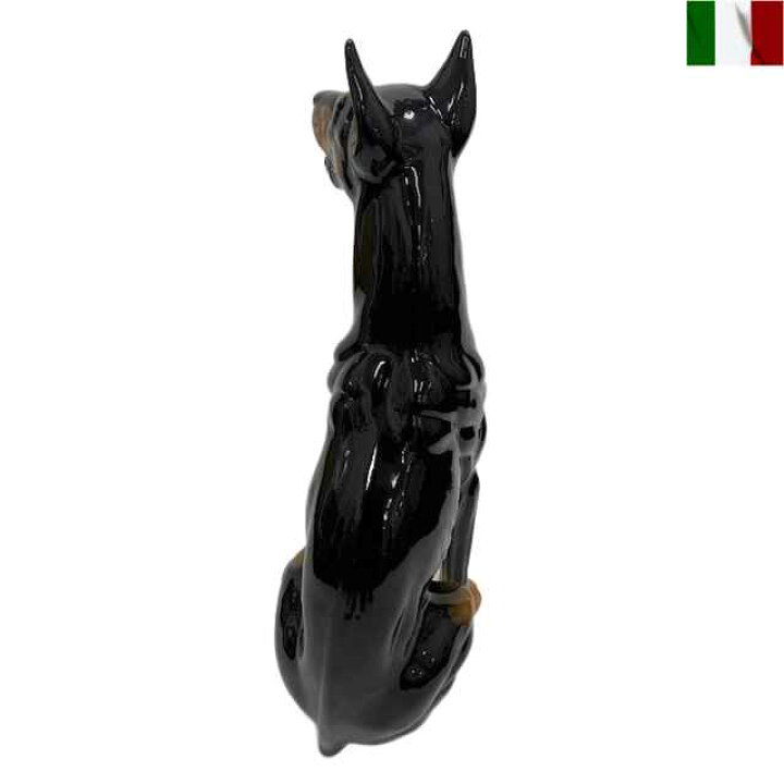 楽天市場】ドーベルマン 置物 犬 陶器 イタリア インテリア オブジェ 