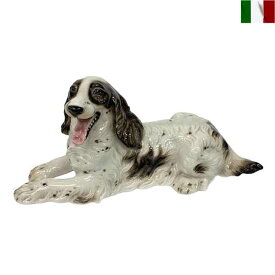 犬 置物 イタリア インテリア オブジェ 陶器 クラシック