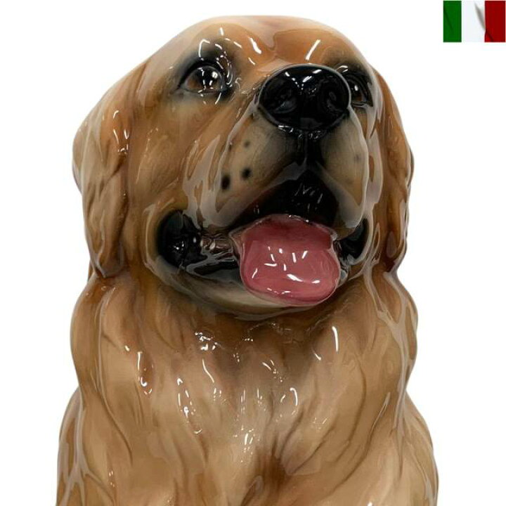 楽天市場】ゴールデンレトリバー 置物 イタリア インテリア オブジェ 