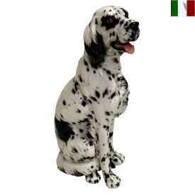 セッター 置物 犬 陶器 クラシック テイスト イタリア製