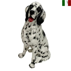 セッター 置物 犬 陶器 クラシック テイスト イタリア製