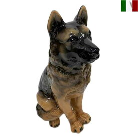 シェパード 置物 犬 陶器 イタリア インテリア オブジェ
