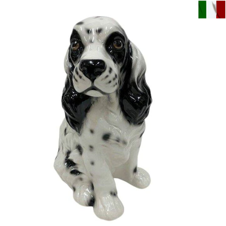 楽天市場】コッカースパニエル 置物 犬 陶器 クラシック イタリア 