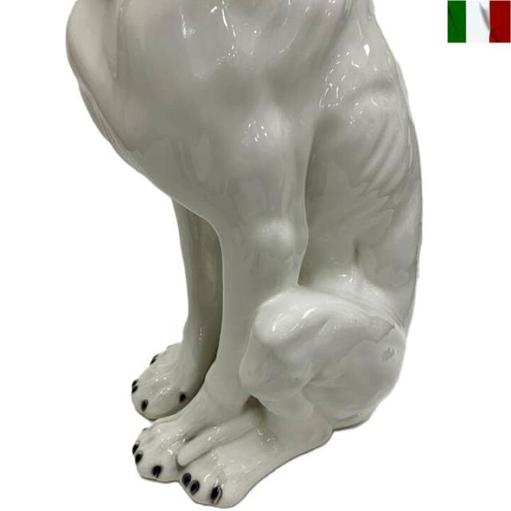 楽天市場】置物 グレーハウンド 犬 白 陶器 イタリア インテリア 
