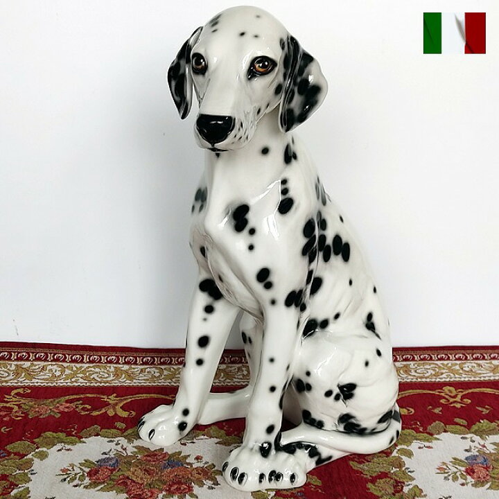 楽天市場】ダルメシアン 置物 犬 陶器 クラシック イタリア インテリア 