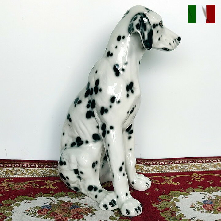楽天市場】ダルメシアン 置物 犬 陶器 クラシック イタリア インテリア  