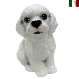 プードル 置物 犬 陶器 クラシック イタリア インテリア オブジェ