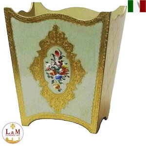 ゴミ箱 花柄 ダストボックス ごみ入れ イタリア インテリア お洒落 L&M フィレンツェ アート