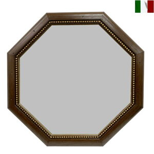 八角鏡 ウォールミラー 壁掛け ミラー 鏡 クラシック イタリア