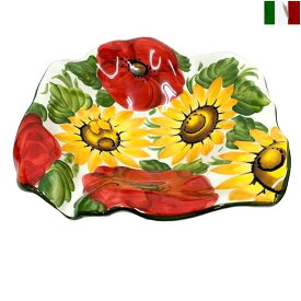 大皿 イタリア食器 花柄 プレート 陶器 おしゃれ