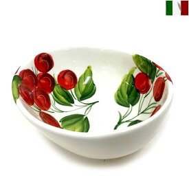 ボウル さくらんぼ柄 楕円形 皿 イタリア陶器 食器