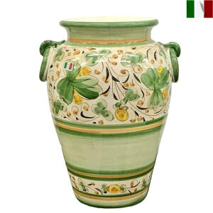 傘立て 壺 花柄 傘入れ クラシック インテリア イタリア陶器 Umbrella Stand