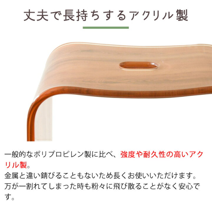 楽天市場】【公式】木目柄アクリルバスチェア+バスボウルセット 9nc 