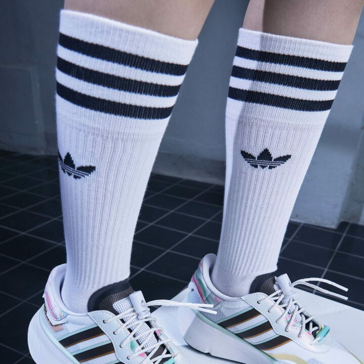 楽天市場 公式 アディダス Adidas 返品可 オリジナルス ソリッドクルーソックス 靴下 オリジナルス メンズ レディース アクセサリー ソックス 靴下 クルーソックス 白 ホワイト S214 Adidas Online Shop 楽天市場店