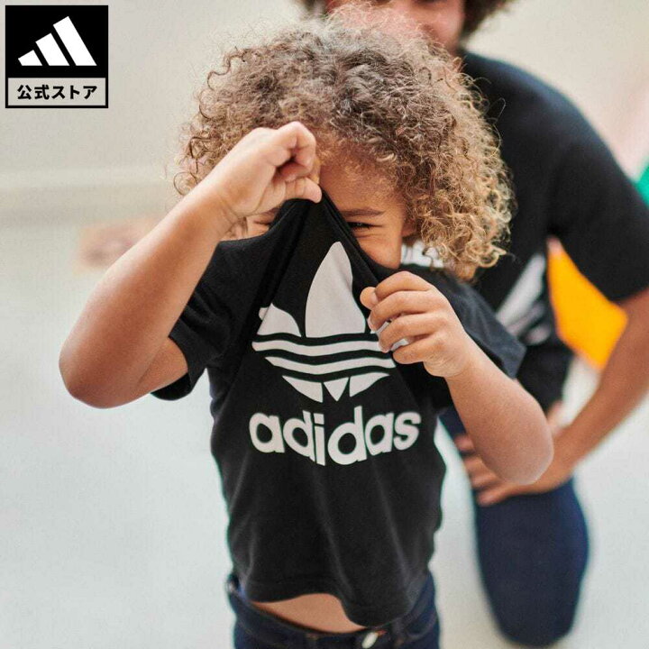 楽天市場 公式 アディダス Adidas 返品可 トレフォイル Tシャツ オリジナルス キッズ 子供用 ウェア 服 トップス Tシャツ 黒 ブラック Dv29 半袖 Summershop22 Wicol Adidas Online Shop 楽天市場店