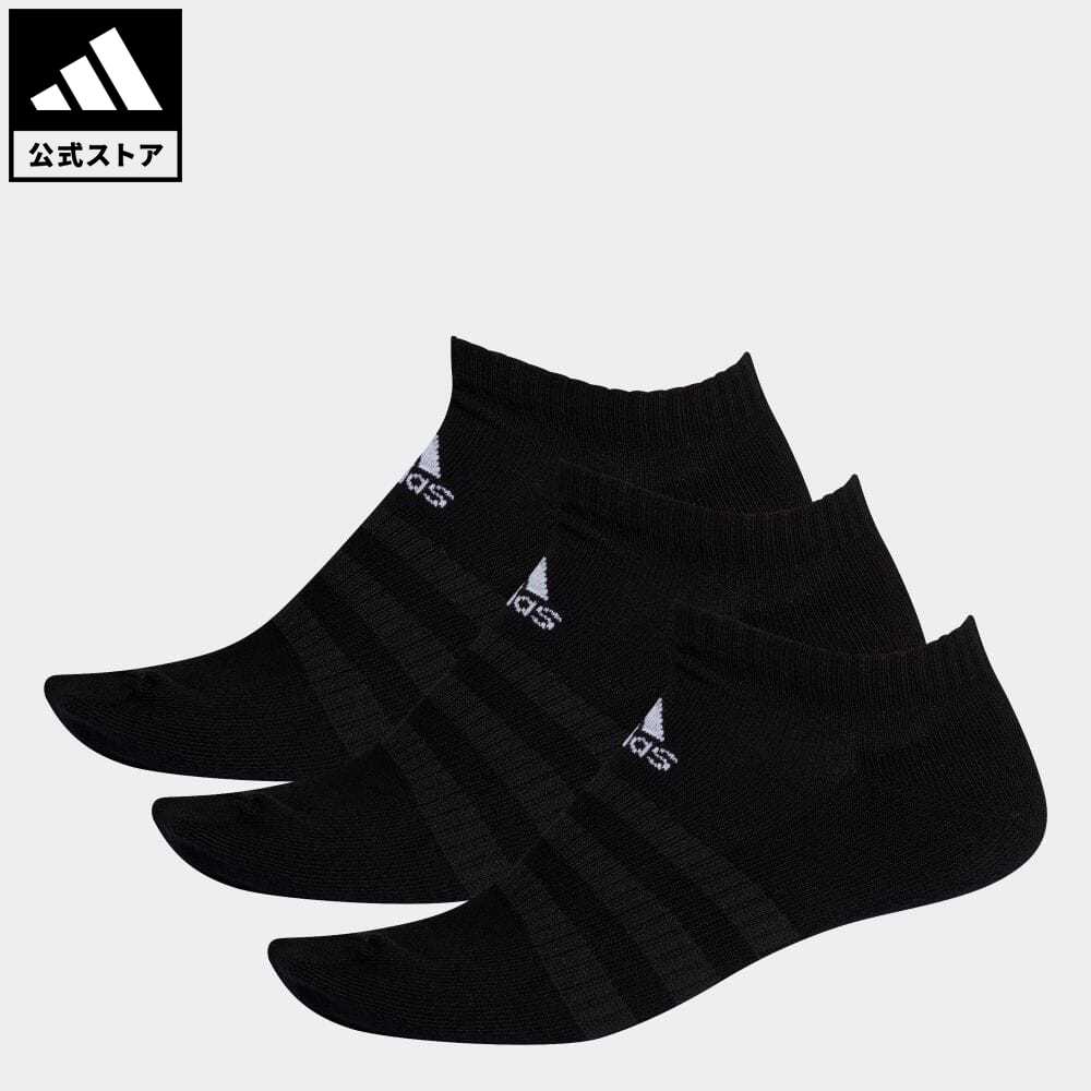 アディダス adidas 返品可 ジム・トレーニング クッション ローカット ソックス 3足組み [Cushioned Low-Cut Socks Pairs] メンズ レディース アクセサリー ソックス・靴下 シューズインソックス 黒 ブラック DZ9385