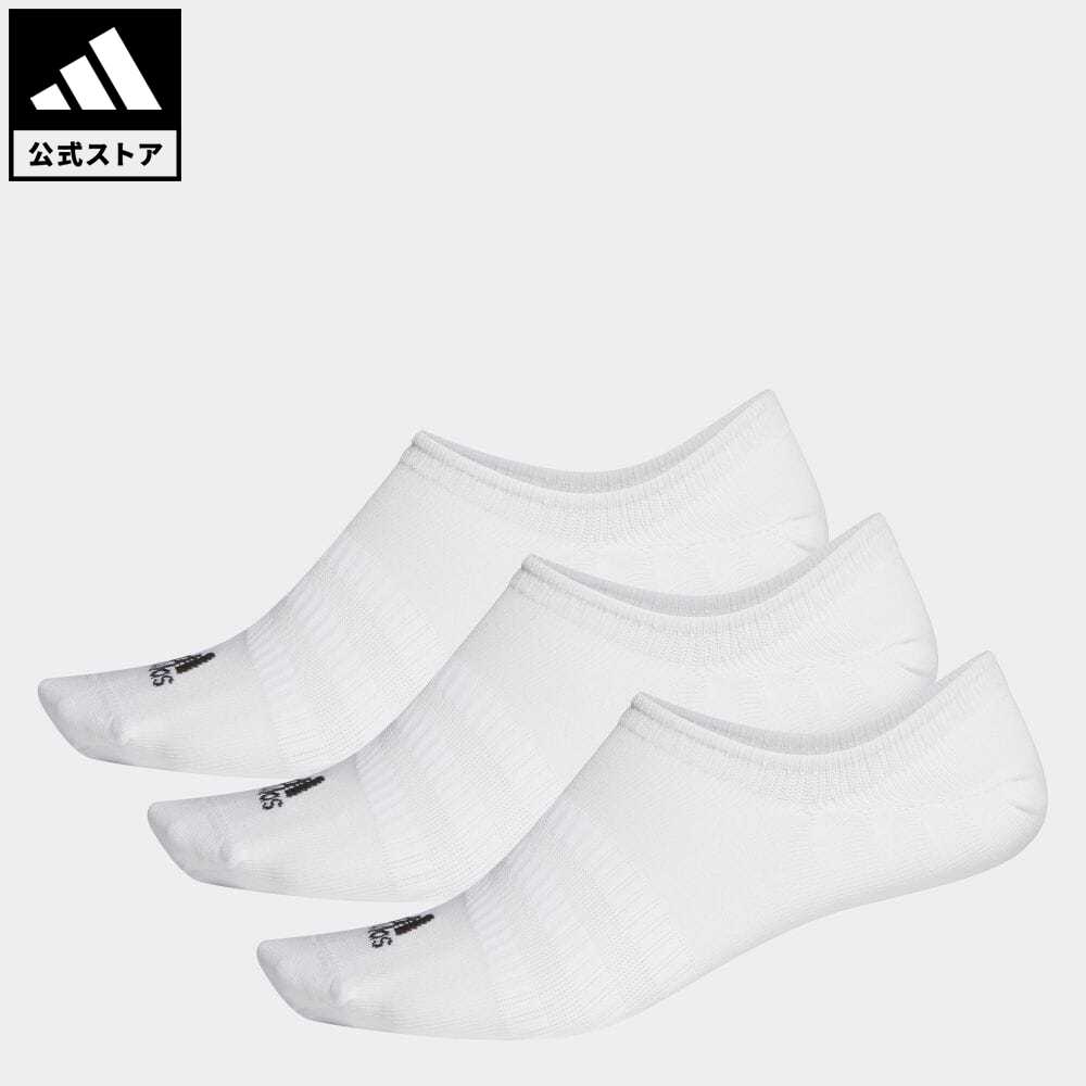 【公式】アディダス adidas 返品可 ジム・トレーニング ノーショー ソックス 3足組み [No-Show Socks 3 Pairs] レディース メンズ アクセサリー ソックス・靴下 シューズインソックス 白 ホワイト DZ9415