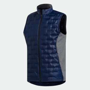 全品送料無料! 12/4 20:00〜12/11 9:59 【公式】アディダス adidas ゴルフ FROSTGUARD 中わた フルジップベスト【ゴルフ】 / Frostguard Insulated Vest メンズ ウェア アウター ベスト 青 ブルー DZ8549 中わた