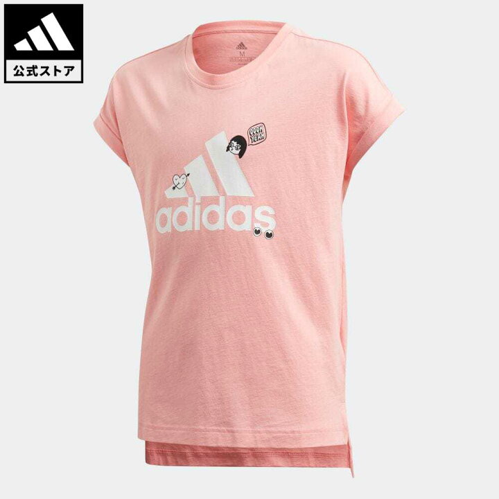 楽天市場 公式 アディダス Adidas 返品可 カレッジ 半袖tシャツ Collegiate Tee キッズ ウェア 服 トップス Tシャツ ピンク Fm4486 半袖 Adidas Online Shop 楽天市場店