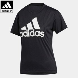 【公式】アディダス adidas 返品可 ジム・トレーニング バッジ オブ スポーツ ロゴ 半袖Tシャツ / Badge of Sport Logo Tee レディース ウェア・服 トップス Tシャツ 黒 ブラック FT3078 半袖