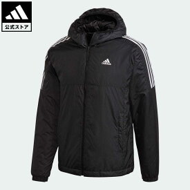 【公式】アディダス adidas 返品可 エッセンシャルズ インサレーテッド フード付きジャケット / Essentials Insulated Hooded Jacket スポーツウェア メンズ ウェア・服 アウター ジャケット 黒 ブラック GH4601 上着