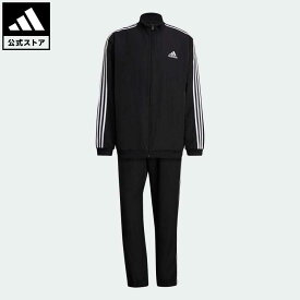 【45%OFF 6/4-6/11】【公式】アディダス adidas 返品可 AEROREADY エッセンシャルズ レギュラーフィット 3ストライプス トラックスーツ / AEROREADY Essentials Regular-Fit 3-Stripes Track Suit スポーツウェア メンズ ウェア・服 セットアップ ジャージ 黒 ブラック GK995