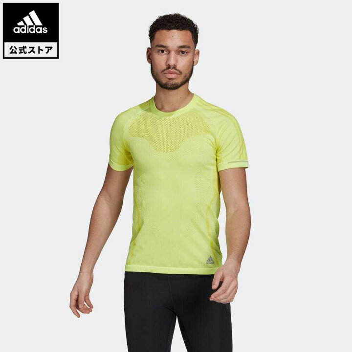 楽天市場 公式 アディダス Adidas 返品可 ランニング プライムニット 半袖tシャツ Primeknit Tee メンズ ウェア 服 トップス Tシャツ イエロー Gl6855 ランニングウェア 半袖 Adidas Online Shop 楽天市場店