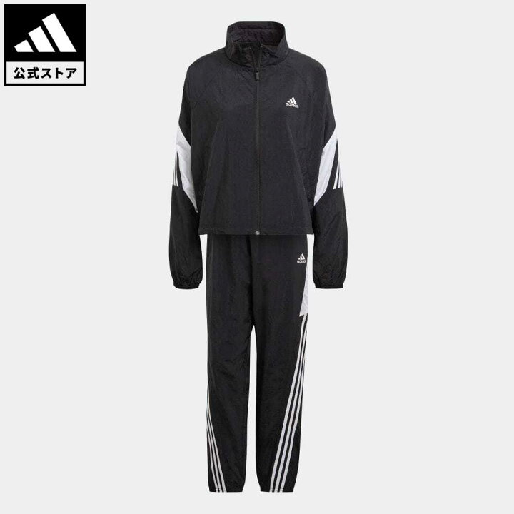 楽天市場 公式 アディダス Adidas 返品可 アディダス スポーツウェア ゲームタイム ウーブン トラックスーツ Adidas Sportswear Game Time Woven Track Suit アスレティクス レディース ウェア 服 セットアップ ジャージ 黒 ブラック Gl9463 上下 Adidas Online