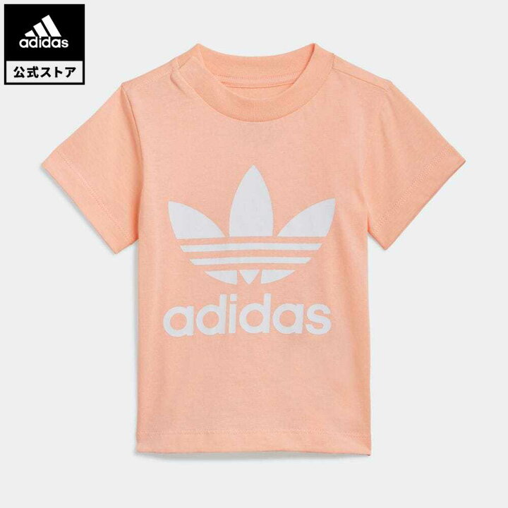 楽天市場 公式 アディダス Adidas 返品可 トレフォイル Tシャツ オリジナルス キッズ ウェア 服 トップス Tシャツ ピンク Gn8176 半袖 Adidas Online Shop 楽天市場店