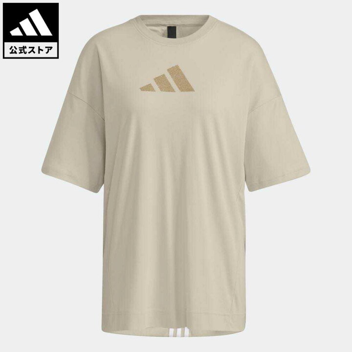 楽天市場 公式 アディダス Adidas 返品可 スワロフスキー Tシャツ レディース ウェア 服 トップス Tシャツ ベージュ H 半袖 Adidas Online Shop 楽天市場店