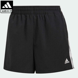 【公式】アディダス adidas 返品可 ジム・トレーニング デザインド トゥ ムーブ ウーブン スリーストライプス スポーツショーツ レディース ウェア・服 ボトムス ショートパンツ・短パン 黒 ブラック GL3981 p0420