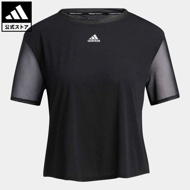 楽天市場 公式 アディダス Adidas 返品可 ジム トレーニング シーズナル ダンス 半袖tシャツ Seasonal Dance Tee レディース ウェア 服 トップス Tシャツ 黒 ブラック Gp67 半袖 Adidas Online Shop 楽天市場店
