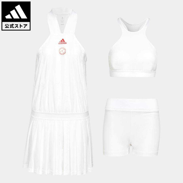 楽天市場 公式 アディダス Adidas 返品可 テニス オールインワン テニスワンピース All In One Tennis Dress レディース ウェア 服 オールインワン ワンピース 白 ホワイト Ft6410 Adidas Online Shop 楽天市場店