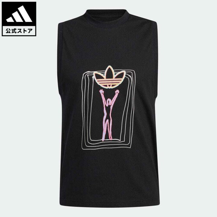 楽天市場 公式 アディダス Adidas 返品可 ラブ ユナイツ タンクトップ ジェンダーニュートラル オリジナルス メンズ ウェア 服 トップス タンクトップ 黒 ブラック H トップス Eoss22ss Adidas Online Shop 楽天市場店