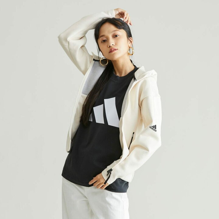 楽天市場 公式 アディダス Adidas 返品可 アディダス Z N E スポーツウェア パーカー レディース ウェア 服 トップス パーカー フーディー ジャージ 白 ホワイト H トレーナー Eoss22ss Adidas Online Shop 楽天市場店