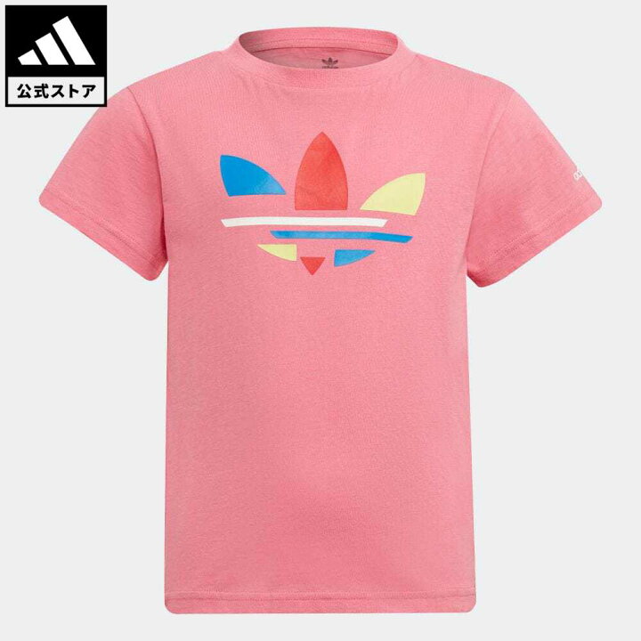 楽天市場 公式 アディダス Adidas 返品可 アディカラー 半袖tシャツ オリジナルス キッズ 子供用 ウェア 服 トップス Tシャツ ピンク H 半袖 Adidas Online Shop 楽天市場店