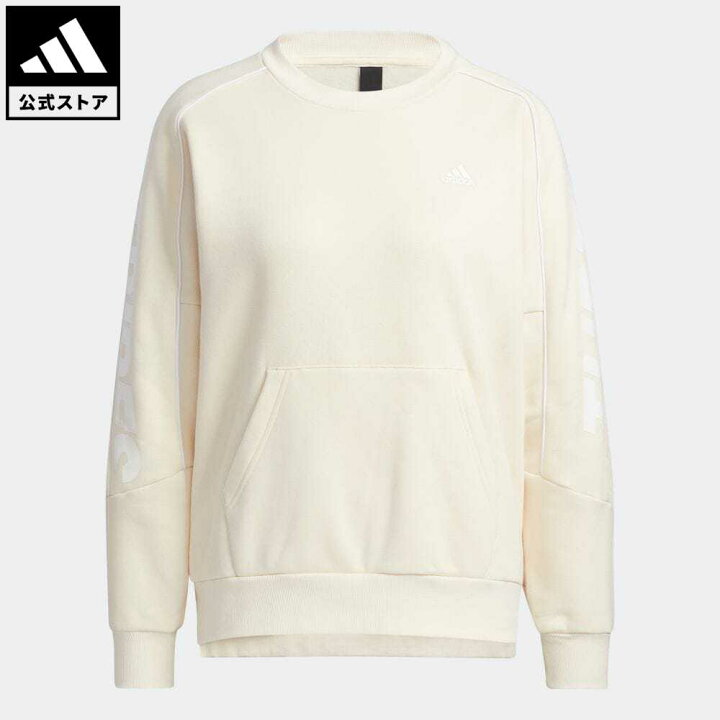 楽天市場 公式 アディダス Adidas 返品可 アディダス スポーツウェア スウェットシャツ アスレティクス レディース ウェア 服 トップス スウェット トレーナー 白 ホワイト Gt6363 Adidas Online Shop 楽天市場店