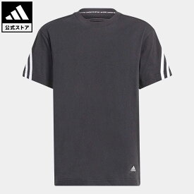 【63%OFF 6/4-6/11】【公式】アディダス adidas 返品可 フューチャーアイコン 3ストライプス 半袖Tシャツ / Future Icons 3-Stripes Tee スポーツウェア キッズ／子供用 ウェア・服 トップス Tシャツ 黒 ブラック GU4325 半袖