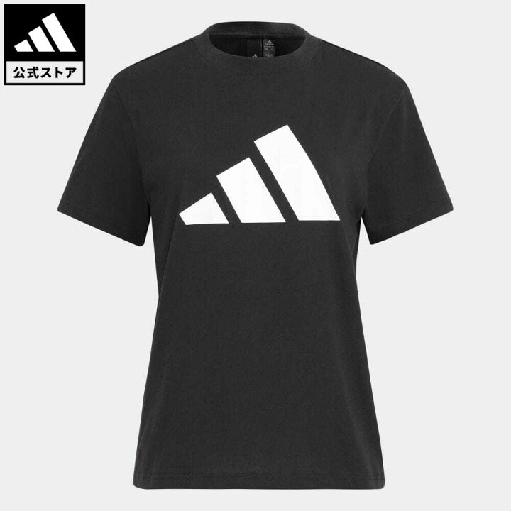 楽天市場 公式 アディダス Adidas 返品可 アディダス スポーツウェア フューチャー アイコン ロゴ グラフィック 半袖tシャツ スポーツウェア レディース ウェア 服 トップス Tシャツ 黒 ブラック H 半袖 Adidas Online Shop 楽天市場店