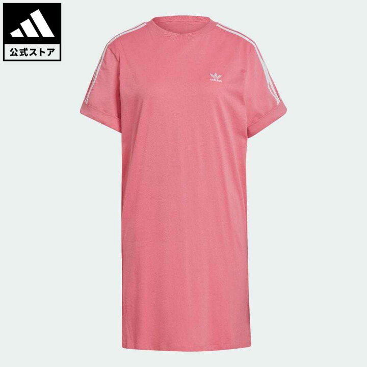 楽天市場 公式 アディダス Adidas 返品可 アディカラー クラシックス ロールアップスリーブ Tシャツワンピース オリジナルス レディース ウェア 服 オールインワン ワンピース ピンク H Adidas Online Shop 楽天市場店