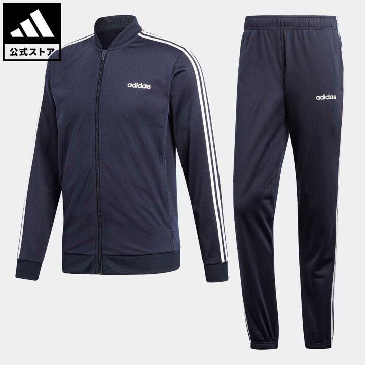 楽天市場 公式 アディダス Adidas 返品可 M Core 3ストライプス トリコットトラックスーツ メンズ ウェア 服 セットアップ ジャージ 青 ブルー Dv2468 上下 Adidas Online Shop 楽天市場店